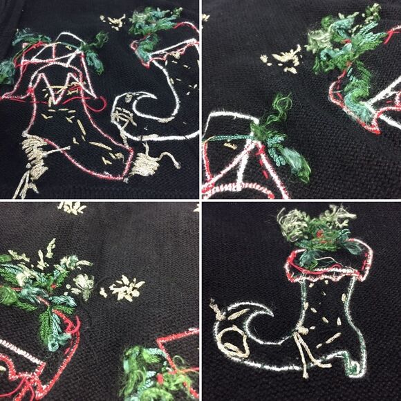 Vintage Heirloom Collectibles 2004 Sweater Cardigan MP Holiday Christmas Ugly - Picture 4 of 8